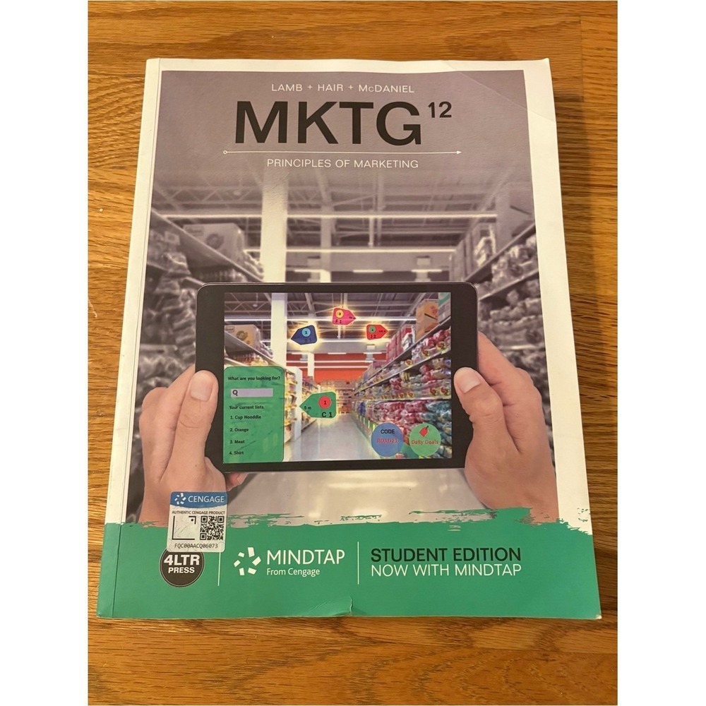 MKTG 12 Principles of Marketing 12th Ed Lamb McDaniel Student Textbook